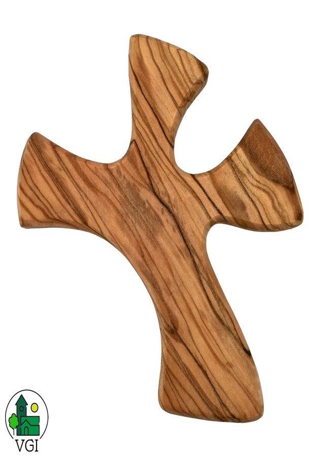 Jerusalem Wood صليب صلاة من خشب الزيتون: صليب يدوي مصنوع ليناسب يدك تمامًا (عائلي) - Image 4